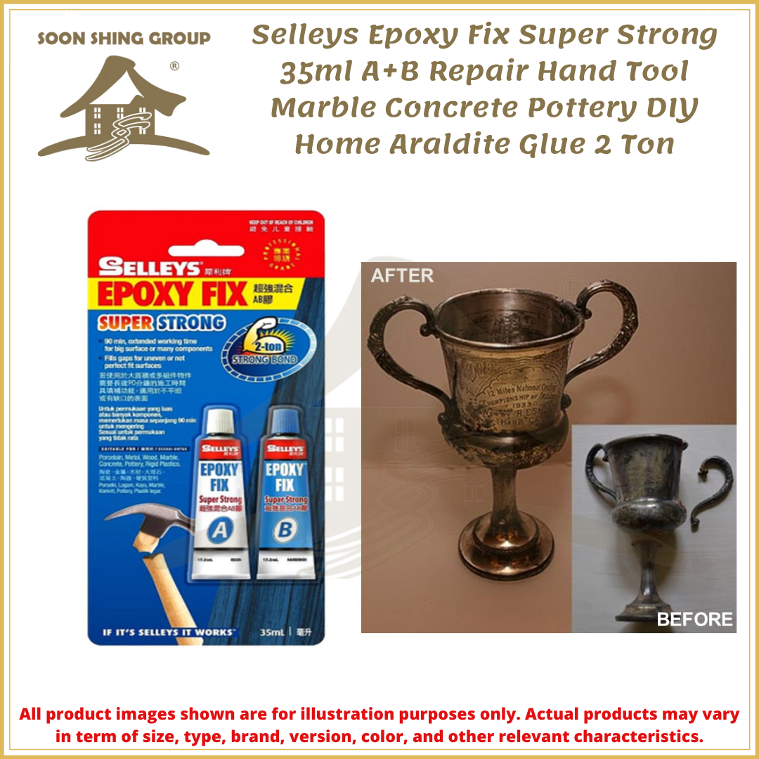 Selleys Epoxy Fix Super Strong 35ml A+B Repair Hand Tool Marble