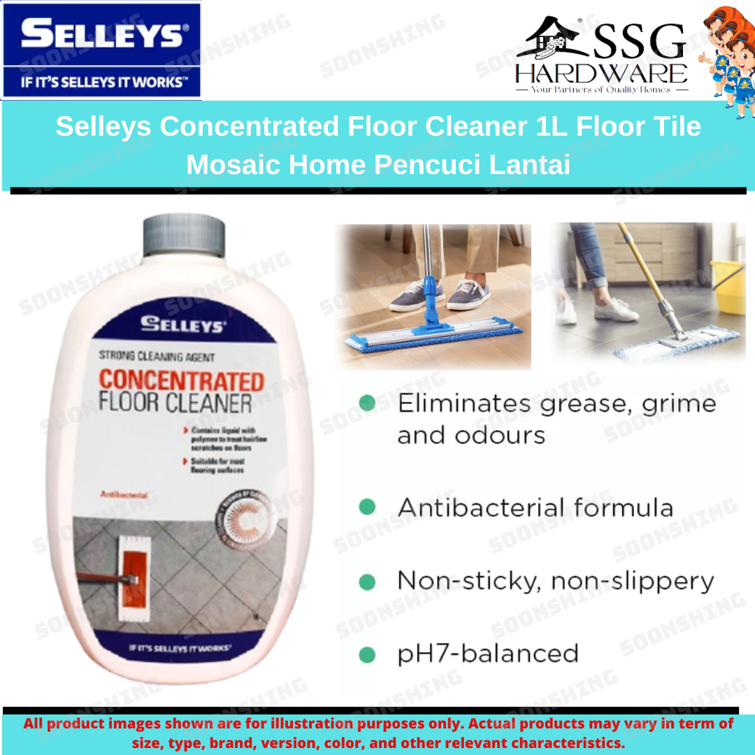 Selleys ANTIBACTERIA Concentrated Floor Cleaner 1L Tile Mosaic Marble