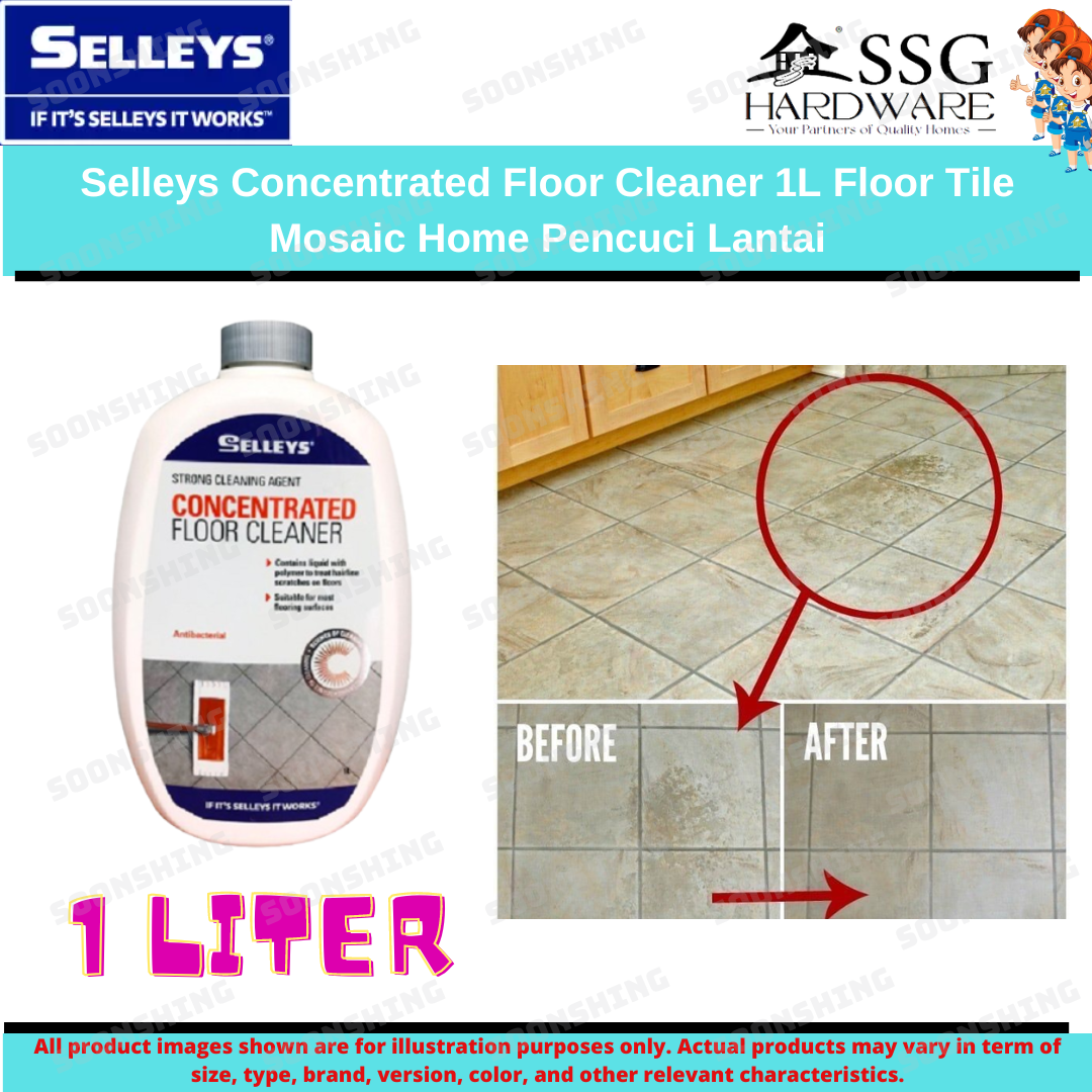 Selleys ANTIBACTERIA Concentrated Floor Cleaner 1L Tile Mosaic Marble