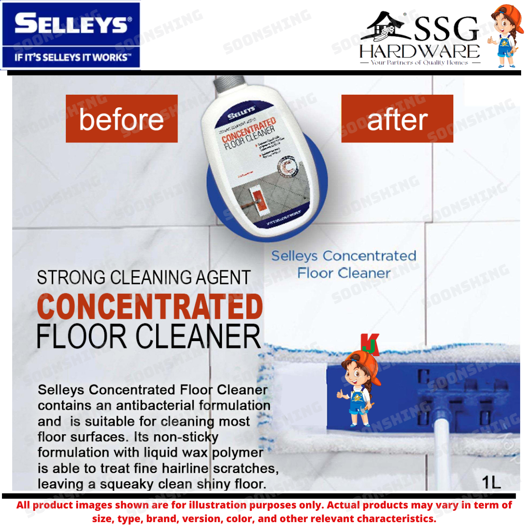Selleys ANTIBACTERIA Concentrated Floor Cleaner 1L Tile Mosaic Marble