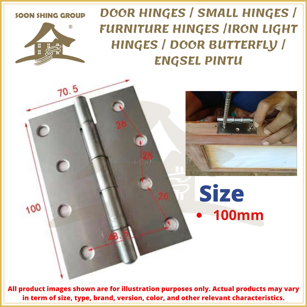 DOOR HINGES / SMALL HINGES / FURNITURE HINGES /IRON LIGHT HINGES / DOOR