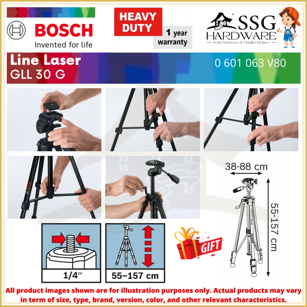 BOSCH GLL 30G Green Laser Light Level Laser Measurement + BT150