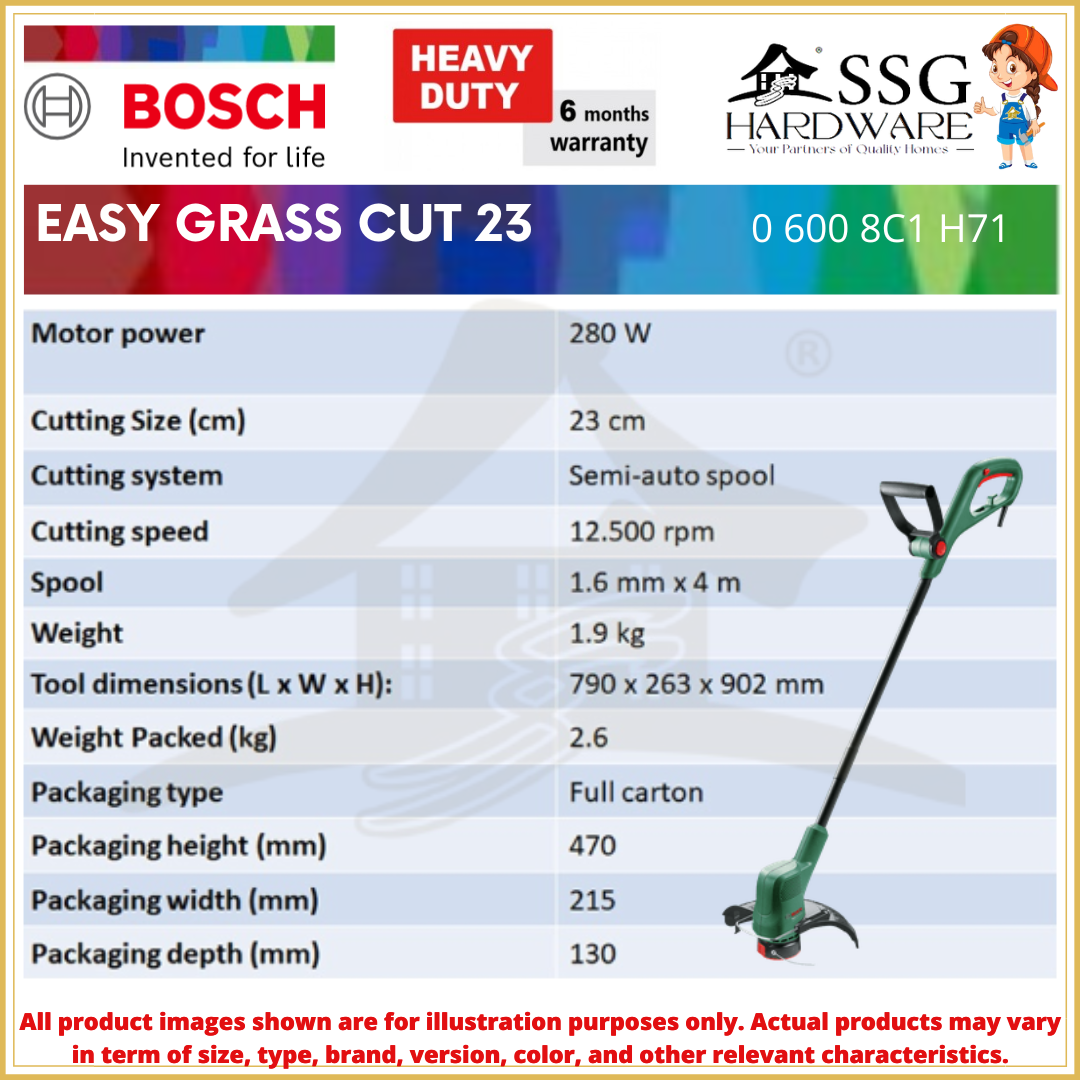 BOSCH Easy Grass Cutter Machine 23 Grass Trimmer 280W Mesin Rumput