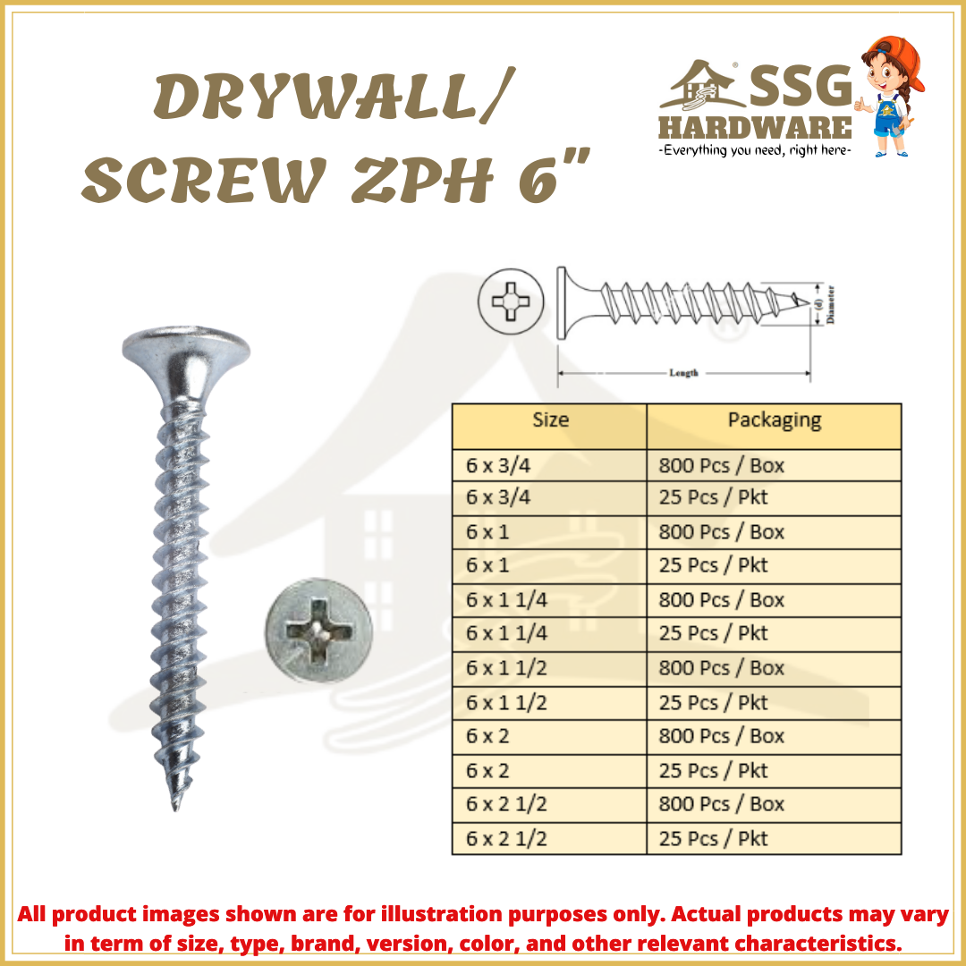 ZPH SCREW/ DRYWALL SCREW /SKREW PUTIH/ SKREW TAJAM / SKRU PAPAN/ SKRU ...