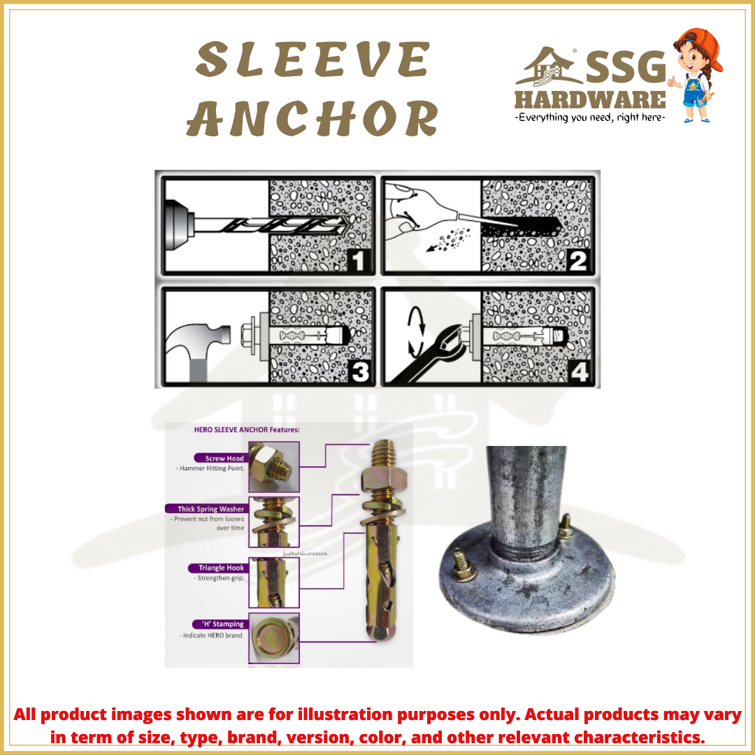 SLEEVE ANCHOR 3/8''x4 1/2'' (100PCS) /EXPANSION BOLT IRON WALL PLUG