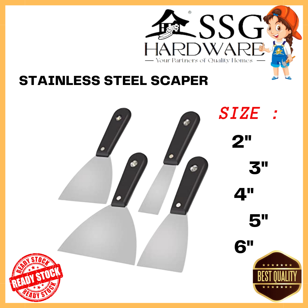 STAINLESS STEEL SCAPER / SUDU SIMEN / PUTTY WELL SCAPER / DRYWALL ...