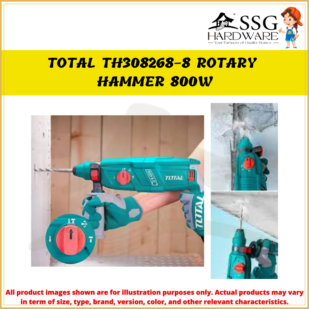 TOTAL TH3082688 ROTARY HAMMER 800W / CORDLESS ROTARY HAMMER / DRILL