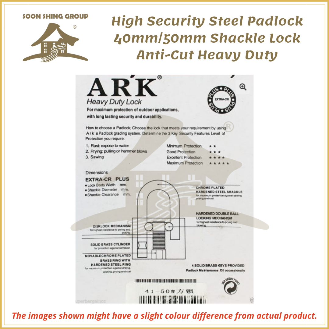 High Security Steel Padlock 40mm/50mm Shackle Lock Anti-Cut Heavy Duty