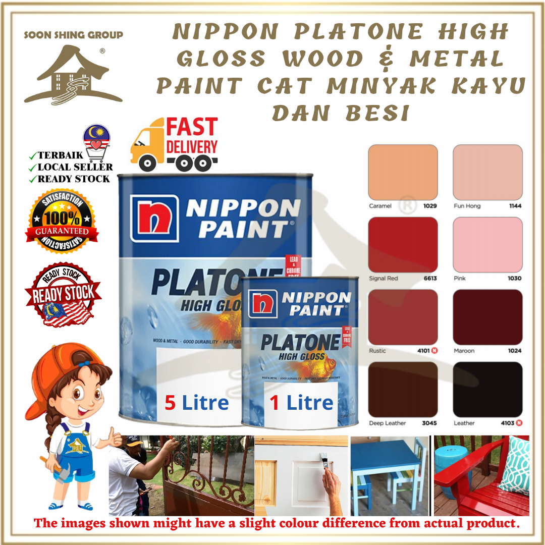SSG03 NIPPON Platone High Gloss Wood & Metal Paint Cat Minyak / Cat ...