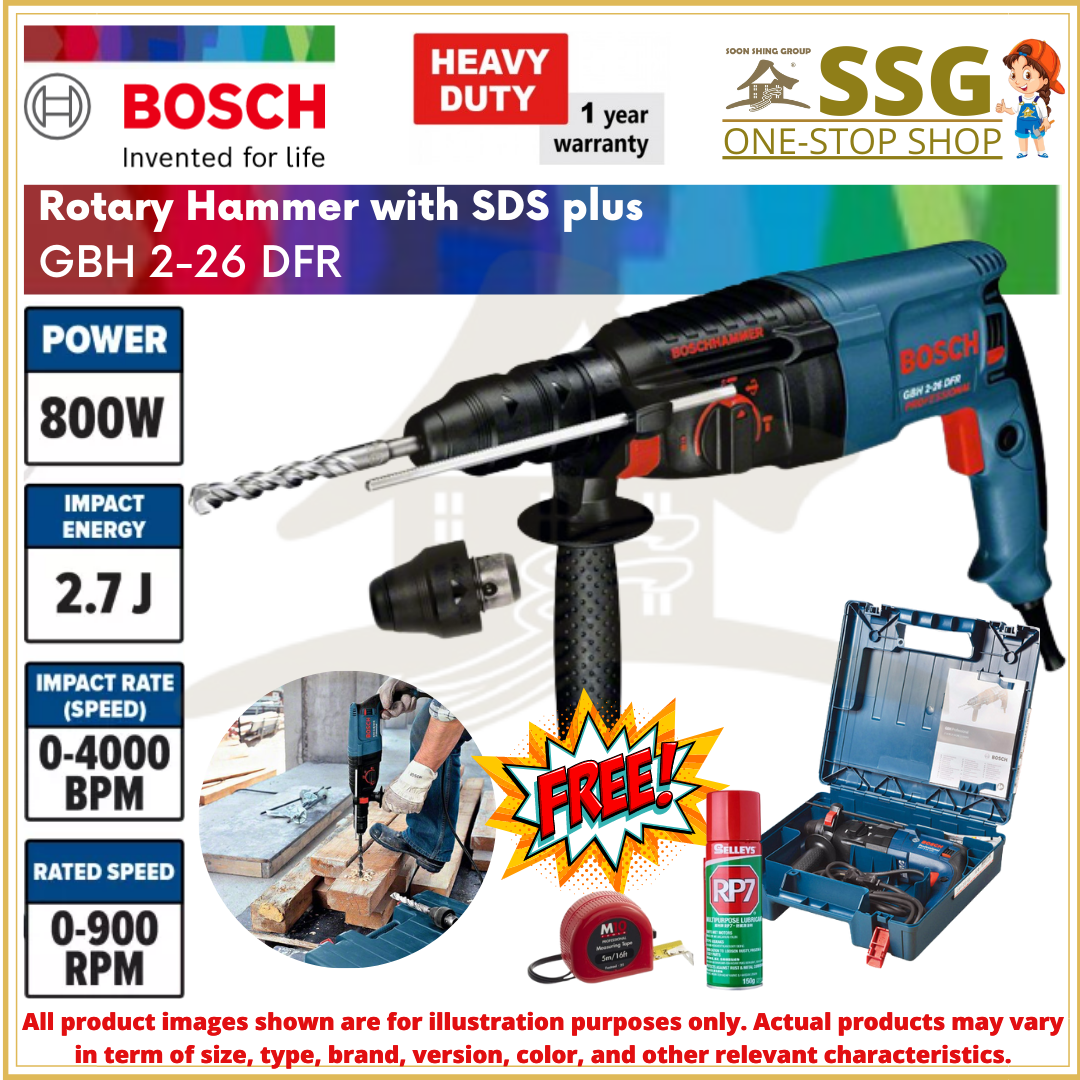 BOSCH GBH 226 DFR PROFESSIONAL CORDED ROTARY HAMMER 800W 3MODE QUICK RELEASE CHUCK Gerudi