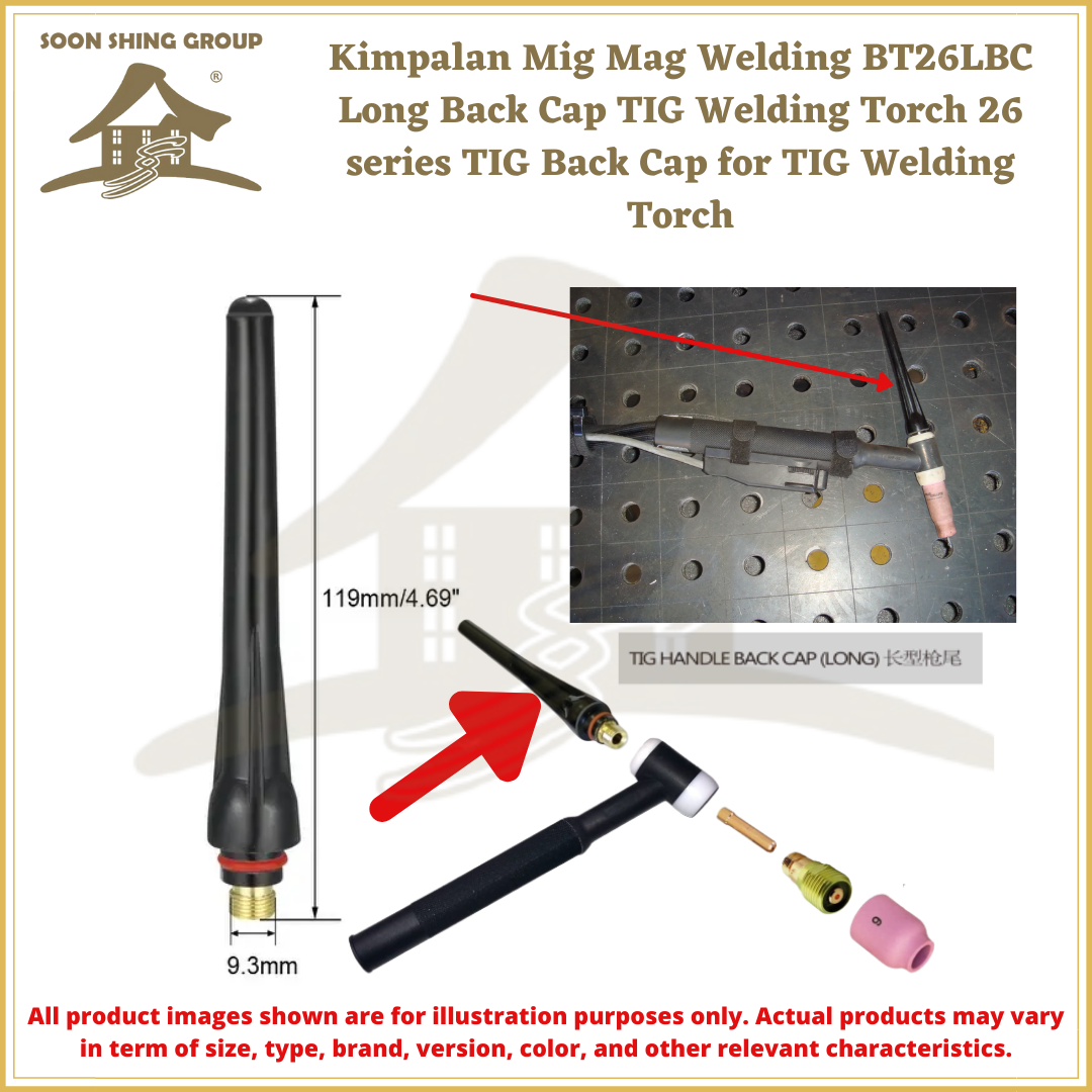 Kimpalan Mig Mag Welding BT26LBC Long Back Cap TIG Welding Torch 26