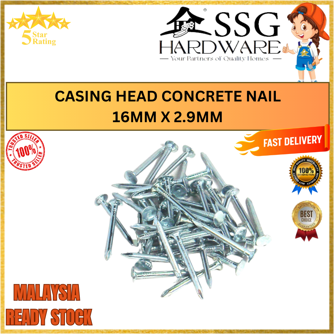 CASING HEAD CONCRETE NAIL 16MM / 20MM X 2.0MM / PAKU DINDING KONKRIT