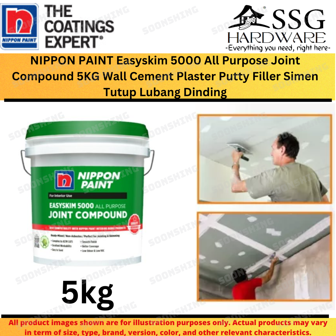 NIPPON PAINT Easyskim 5000 All Purpose Joint Compound 5KG Wall Cement